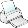 Simple Computer Printer Clip Art